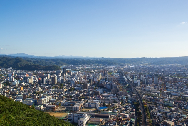 福島市の街並み